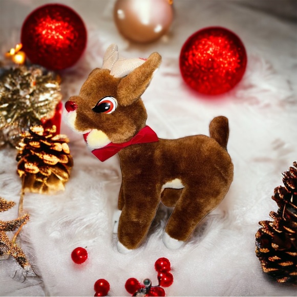 Vintage Applause Rudolph The Red Nosed Reindeer Plush Stuffed Animal Doll 14” - Picture 1 of 9